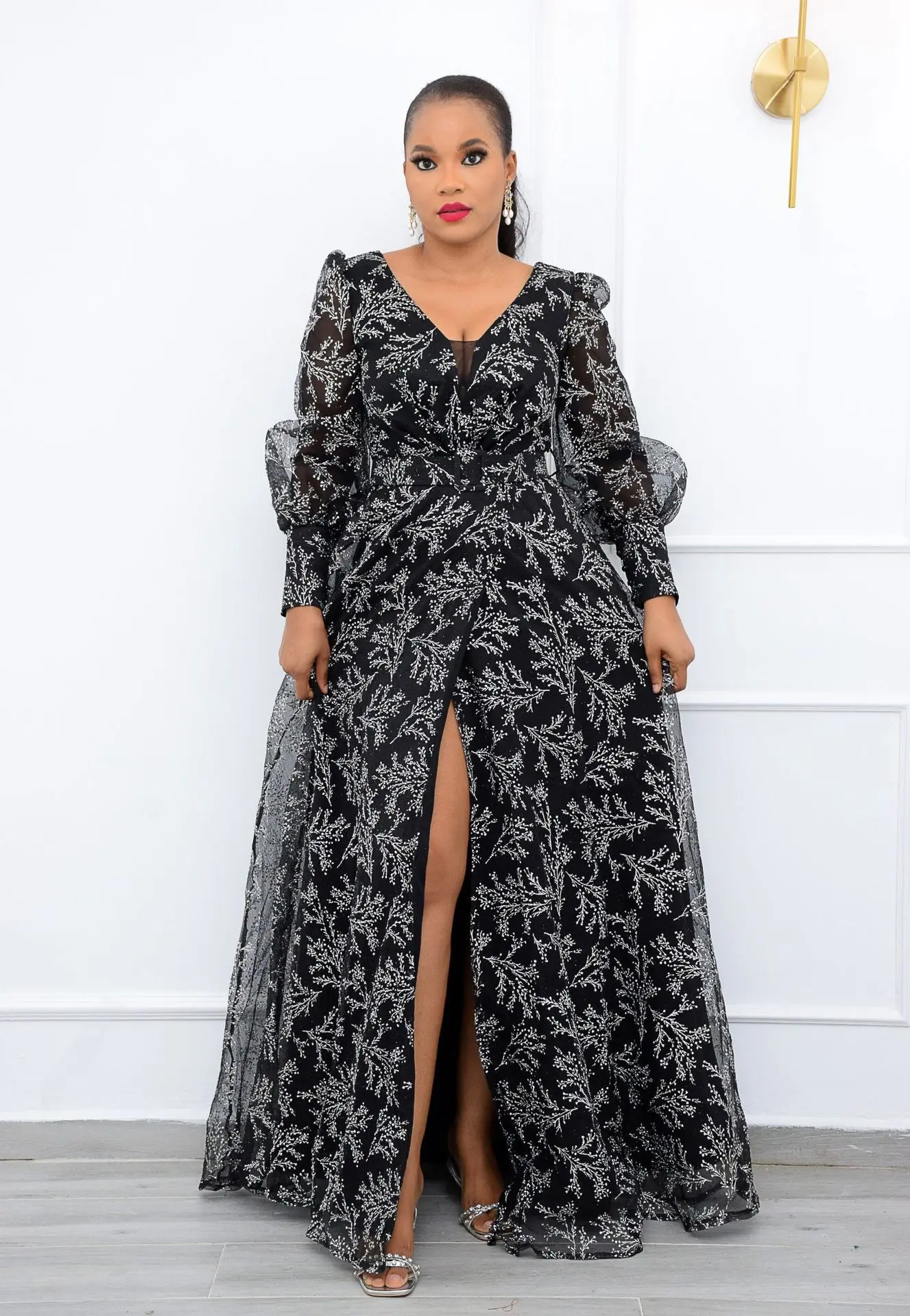 African Dresses For Women Plus Size Female Mesh See Through V Neck Long Sleeve Floral Sexy Club Evening Party Dress Maxi Dress
African Dresses For Women Plus Size Female Mesh See Through V Neck Long Sleeve Floral Sexy Club Evening Party Dress Maxi Dress