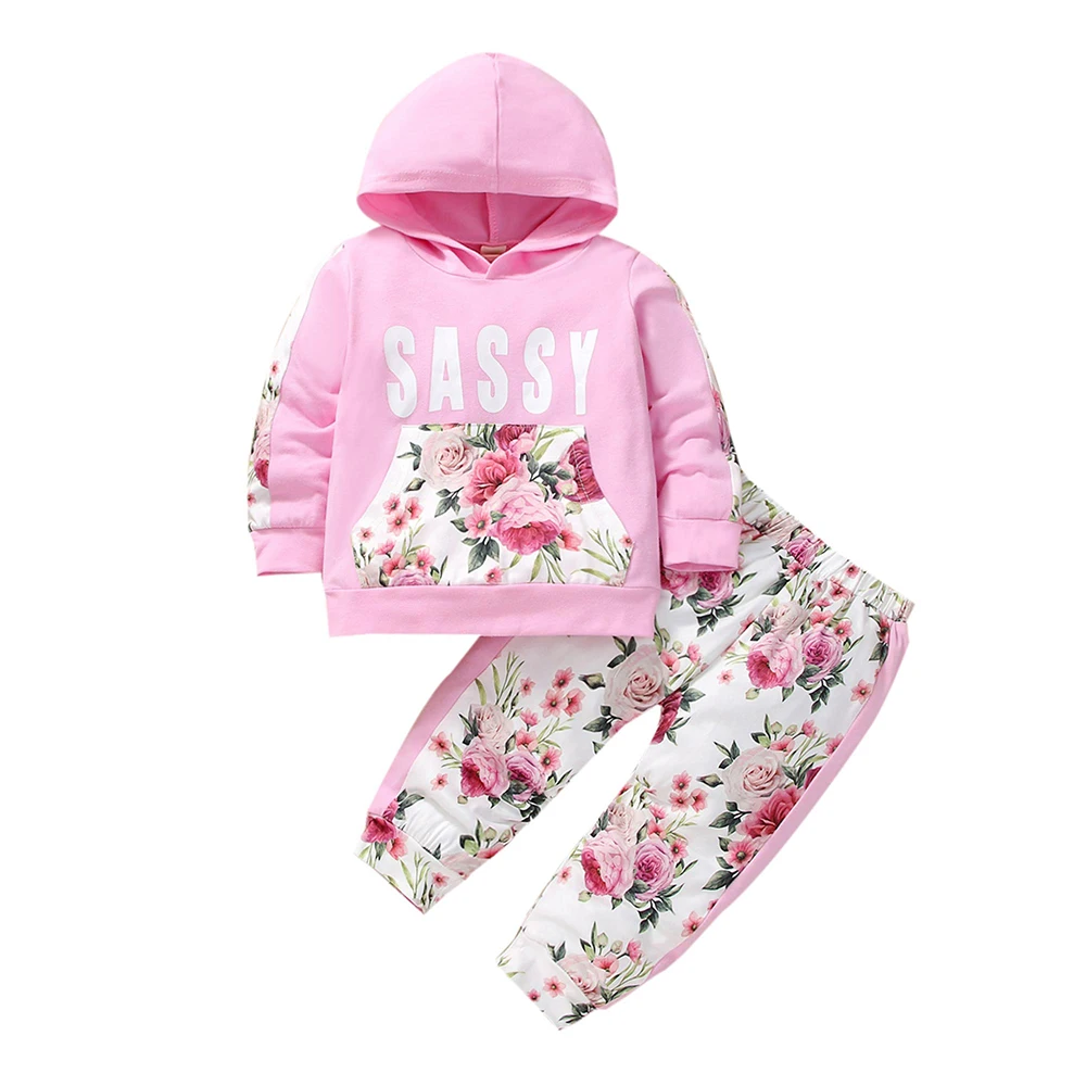 Baby Clothes Sets Hooded Tops Long Sleeve Pockets Pullover Floral Print Girls Spring/Autumn Knit 2 Piece Casual Cotton Outfits
Baby Clothes Sets Hooded Tops Long Sleeve Pockets Pullover Floral Print Girls Spring/Autumn Knit 2 Piece Casual Cotton Outfits