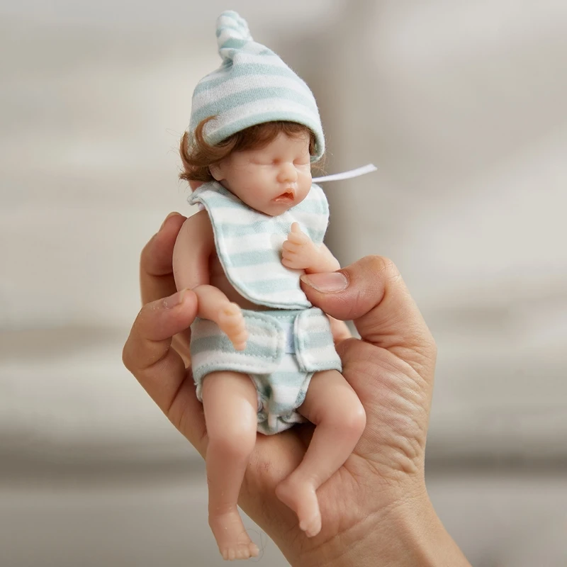 6in Mini Reborns Doll Baby Girl Doll Full Body Vinyl Realistic Artificial Soft Toy w/ Rooted Hair Children Popular Gift
6in Mini Reborns Doll Baby Girl Doll Full Body Vinyl Realistic Artificial Soft Toy w/ Rooted Hair Children Popular Gift