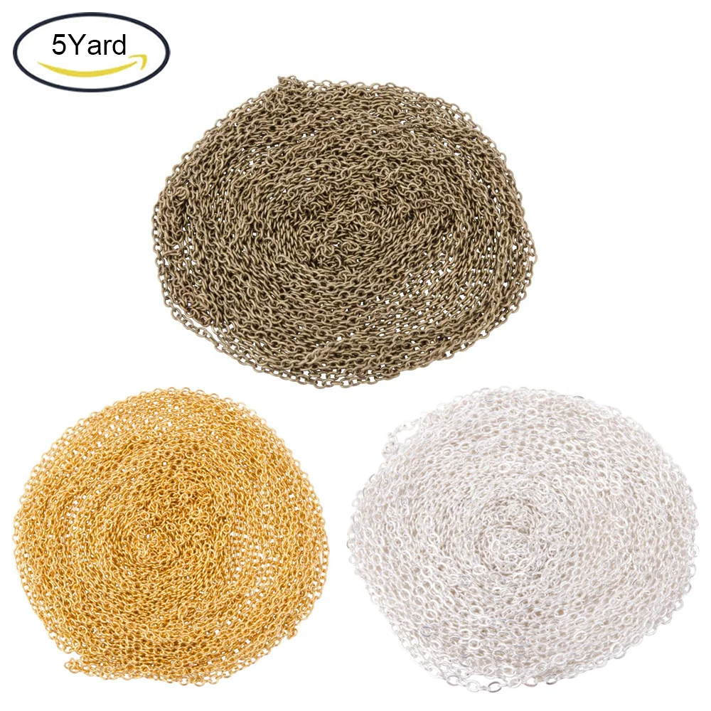 16 Feet Brass Cable Chain Twisted Cross Necklaces for DIY Necklaces Bracelets Jewelry Making Chain Antique Bronze GoldenSilver
16 Feet Brass Cable Chain Twisted Cross Necklaces for DIY Necklaces Bracelets Jewelry Making Chain Antique Bronze GoldenSilver