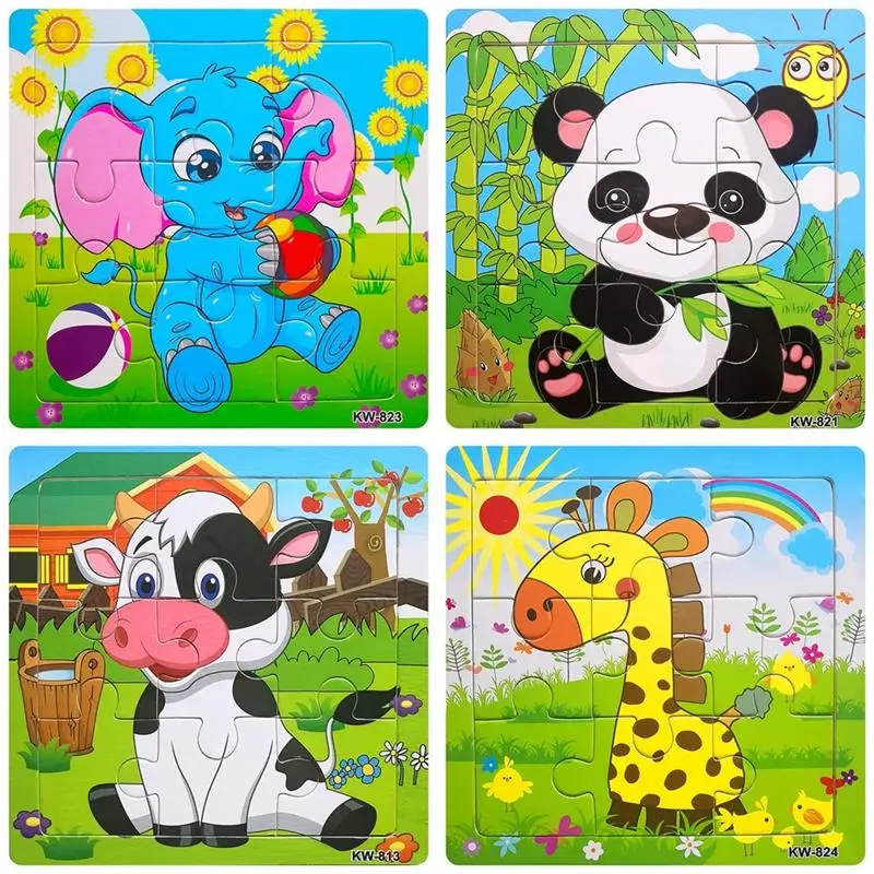 4PCS Wooden Animals Jigsaw Puzzles Set for Kids Learning Educational Puzzles Toys Children Toys
4PCS Wooden Animals Jigsaw Puzzles Set for Kids Learning Educational Puzzles Toys Children Toys