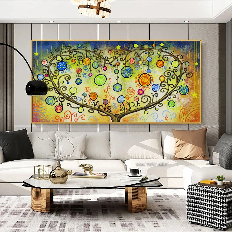 Abstract Art Colorful Tree Painting Wall Pictures For Living Room Circle Heart Posters And Prints Oil Painting Printed On Canvas
Abstract Art Colorful Tree Painting Wall Pictures For Living Room Circle Heart Posters And Prints Oil Painting Printed On Canvas