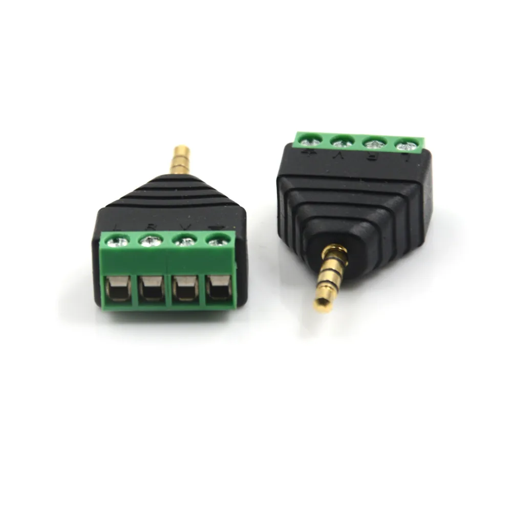 3.5 Mm Male 4 Pin Terminal Block Plug Connector Video AV Balun 3.5mm 4 Pole Stereo Male To AV Screw Terminal Stereo Jack
3.5 Mm Male 4 Pin Terminal Block Plug Connector Video AV Balun 3.5mm 4 Pole Stereo Male To AV Screw Terminal Stereo Jack