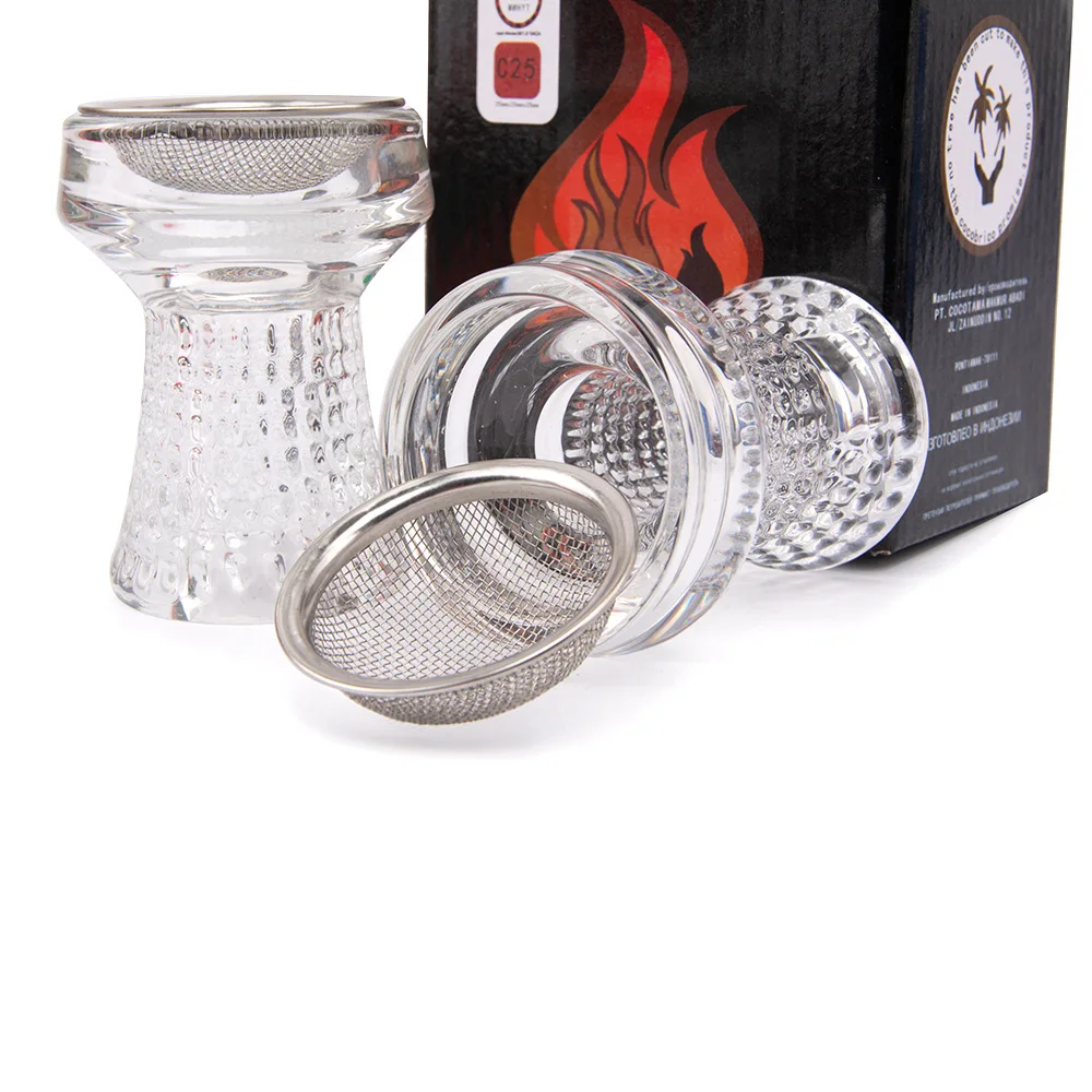 XISA Transparent Glass Hookah Bowl Silver Metal Screen Shisha Pipe Head Flavor Narghile Chicha for Smoking Accessories Nargile
XISA Transparent Glass Hookah Bowl Silver Metal Screen Shisha Pipe Head Flavor Narghile Chicha for Smoking Accessories Nargile