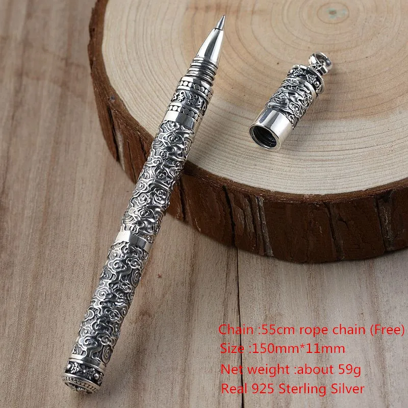 Buyee Real 925 Sterling Silver Unique Pendant Men Exquisitely Carved Tai Silver Pen Necklace Men Hip hop Rock Hyperbole Jewelry
Buyee Real 925 Sterling Silver Unique Pendant Men Exquisitely Carved Tai Silver Pen Necklace Men Hip hop Rock Hyperbole Jewelry