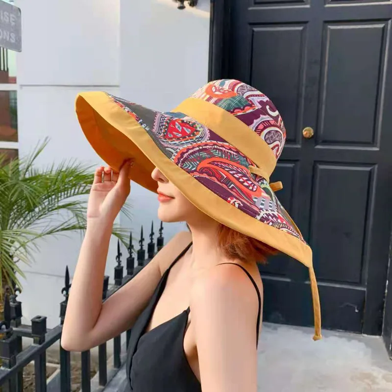 Ladies Summer Luxury Designer Hat Double-Sided Big Brim Sunscreen Sun Hat 2021 New Fisherman Hat UV Protection Beach Bike Ride
Ladies Summer Luxury Designer Hat Double-Sided Big Brim Sunscreen Sun Hat 2021 New Fisherman Hat UV Protection Beach Bike Ride