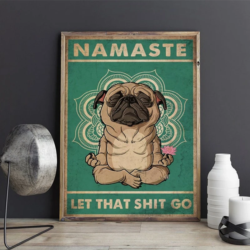 Cartoon French Bulldog Namaste Art Poster Yoga Lovers Gifts Nordic Retro Pictures Vintage Canvas Painting Home Decor Living Room
Cartoon French Bulldog Namaste Art Poster Yoga Lovers Gifts Nordic Retro Pictures Vintage Canvas Painting Home Decor Living Room