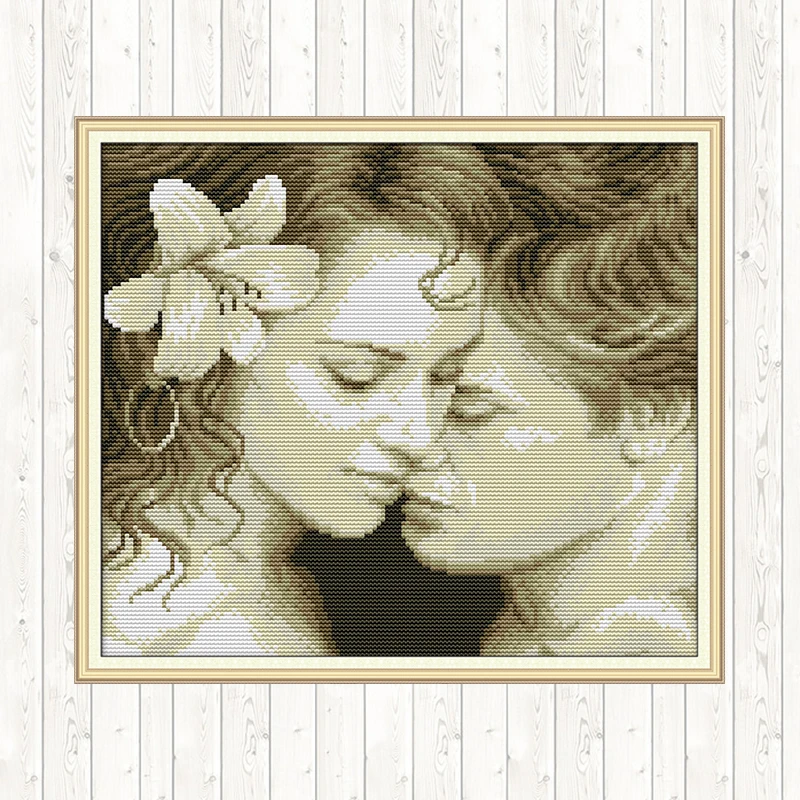 Joy Sunday Lovers вышивка крестиком с нитью DMC DIY рукоделие 14CT 11CT холст для вышивания