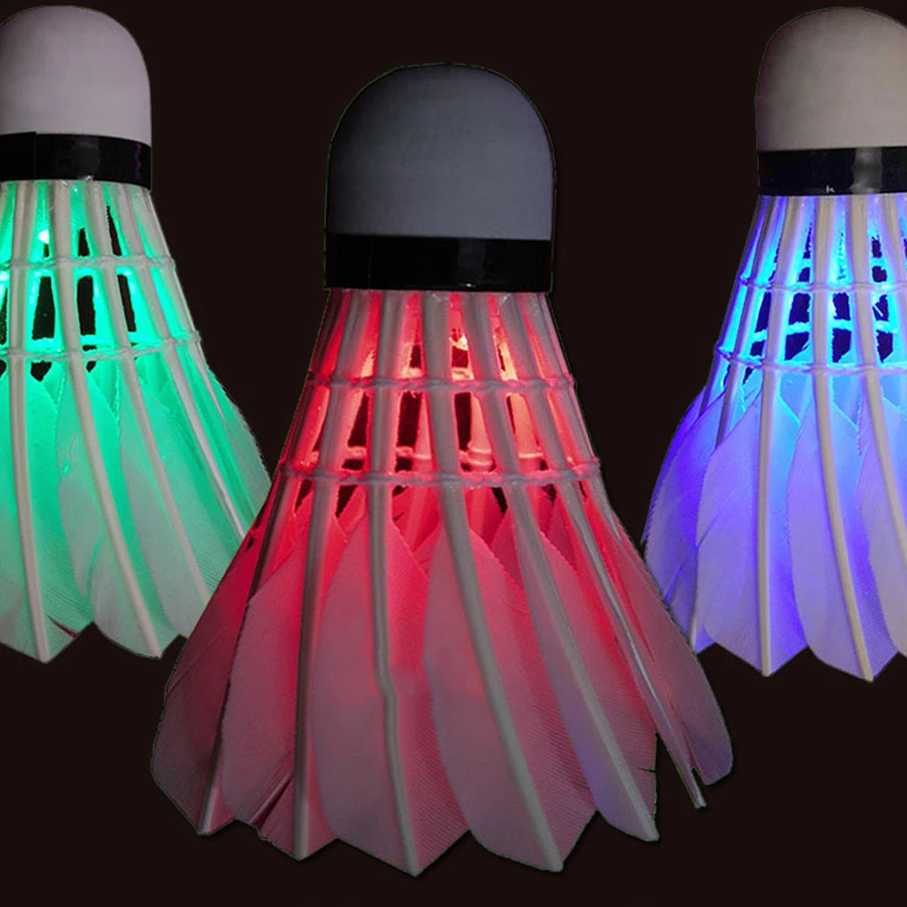 4Pcs LED Badminton Colorful Goose Feather Shuttlecock Dark Night Glow Birdies Lighting for Outdoor Indoor Sports Activities
4Pcs LED Badminton Colorful Goose Feather Shuttlecock Dark Night Glow Birdies Lighting for Outdoor Indoor Sports Activities