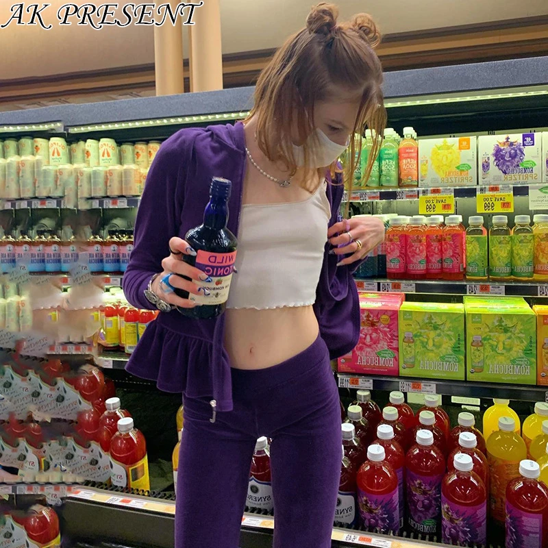 2021 Autumn Women's Casual Hooded Cardigans Fashion Sweater Purple Outfists Zipper Jacket Pencil Pants Two Piece Sets
2021 Autumn Women's Casual Hooded Cardigans Fashion Sweater Purple Outfists Zipper Jacket Pencil Pants Two Piece Sets