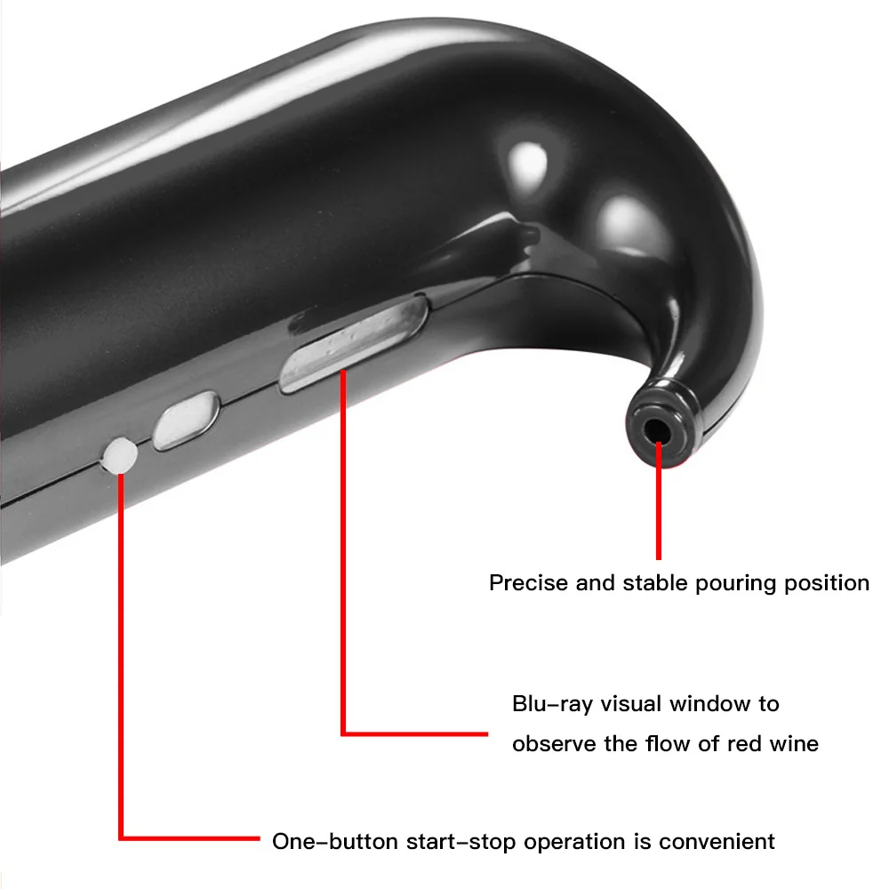 Portable Stainless Steel Smart Electric Automatic Red Wine Pourer Aerator Decanter Dispenser Easy to Use Home Bar tool1PC
Portable Stainless Steel Smart Electric Automatic Red Wine Pourer Aerator Decanter Dispenser Easy to Use Home Bar tool1PC