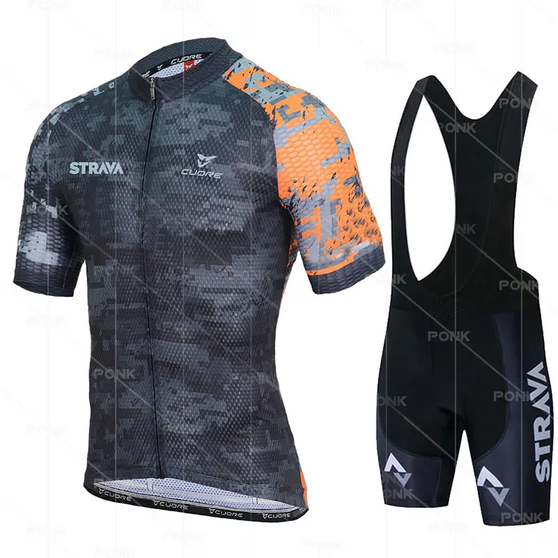 STRAVA Cycling Jersey Set Summer Breathable Bike Men Cycling Clothes Mountain Anti-UV Bicycle Bib Shorts Set Pro Race Sportswear
STRAVA Cycling Jersey Set Summer Breathable Bike Men Cycling Clothes Mountain Anti-UV Bicycle Bib Shorts Set Pro Race Sportswear