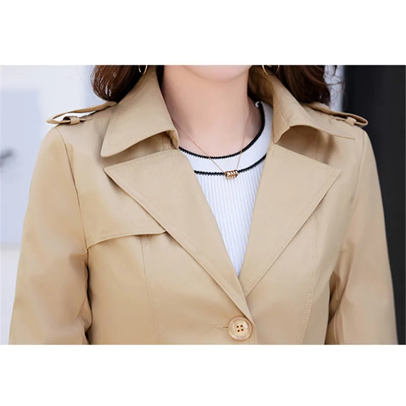 Trench coat women khaki M-4XL plus size 20 spring autumn new Korean fashion slim thin single-breasted windbreaker feminina LR839
Trench coat women khaki M-4XL plus size 20 spring autumn new Korean fashion slim thin single-breasted windbreaker feminina LR839