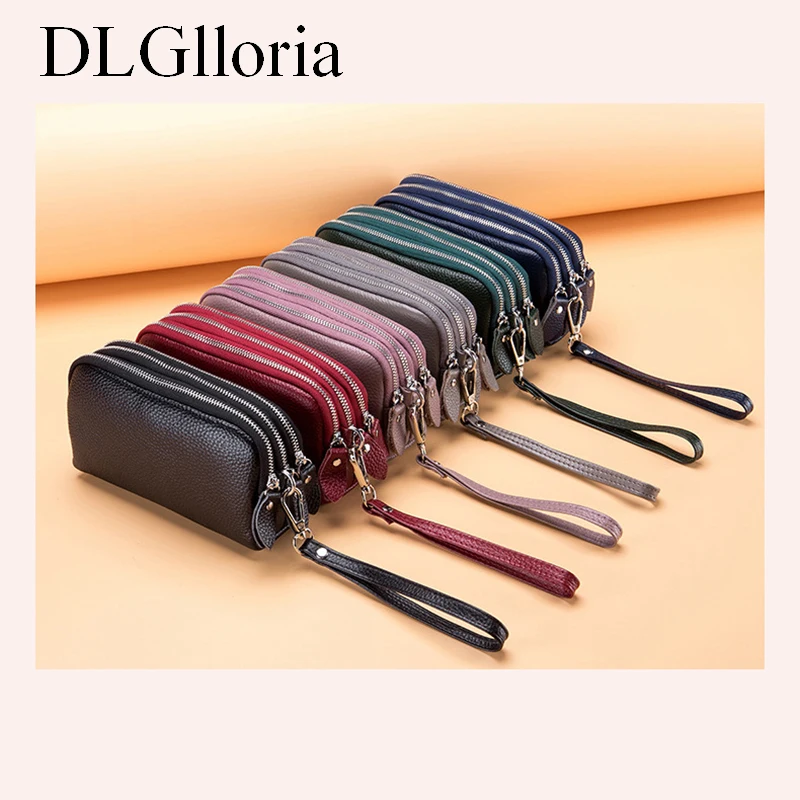 Genuine Leather Women Wallet Clutch High Capacity Simple Three Zipper Mid-Length Style Card Holder Coin Purse Female Money Bag
Genuine Leather Women Wallet Clutch High Capacity Simple Three Zipper Mid-Length Style Card Holder Coin Purse Female Money Bag
