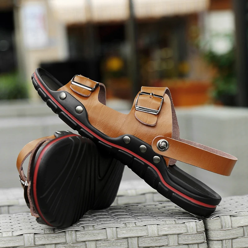 New Casual Fashion Beach Shoes thick-soled wear-resistant Sandals men'sGenuine Leather Sandals and slippers Leather Shoes 
New Casual Fashion Beach Shoes thick-soled wear-resistant Sandals men'sGenuine Leather Sandals and slippers Leather Shoes