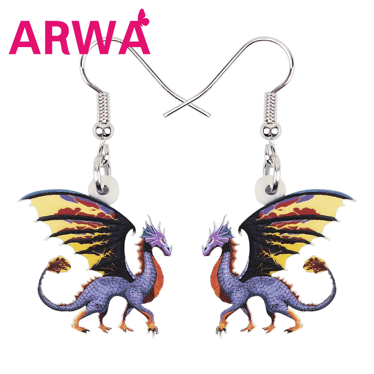 ARWA Acrylic Cute Dragon Dinosaur Stretching Wings Earrings Drop Dangle Charm Gifts Party Jewelry For Women Girls Kids
ARWA Acrylic Cute Dragon Dinosaur Stretching Wings Earrings Drop Dangle Charm Gifts Party Jewelry For Women Girls Kids