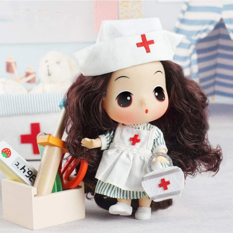 Nurse Dress Up DIY Toys Girl Princess Rag Dolls Vinyl Kids Toy 12 Joints Rotating Movable Birthday Christmas Gift C5AF
Nurse Dress Up DIY Toys Girl Princess Rag Dolls Vinyl Kids Toy 12 Joints Rotating Movable Birthday Christmas Gift C5AF