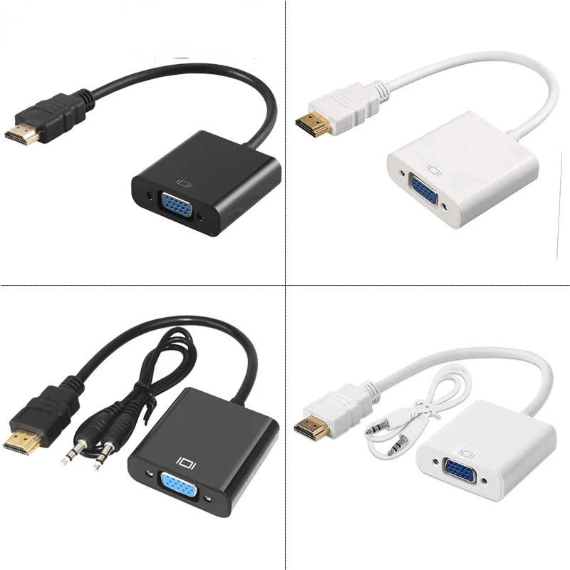 HD 1080P HDMI To VGA Cable Converter With Audio Power Supply HDMI Male To VGA Female Converter Adapter for laptop PC TV
HD 1080P HDMI To VGA Cable Converter With Audio Power Supply HDMI Male To VGA Female Converter Adapter for laptop PC TV
