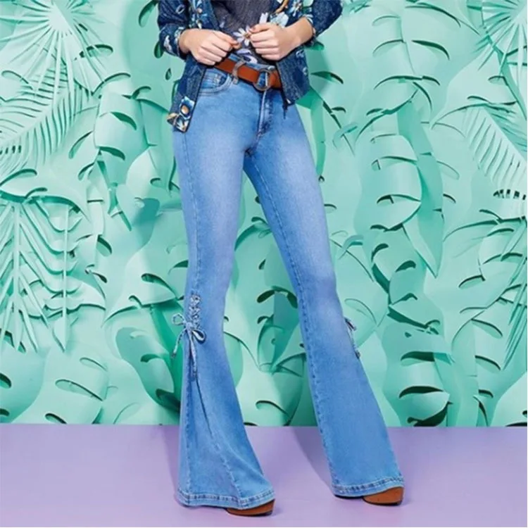Black Plus Size Jeans Women Fashion Stretch Lace Up Denim Flared Pants Women Casual Skinny Bell Bottom Jeans Pantalones De Mujer
Black Plus Size Jeans Women Fashion Stretch Lace Up Denim Flared Pants Women Casual Skinny Bell Bottom Jeans Pantalones De Mujer