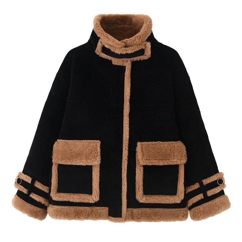 Winter 2020 new Korean style down cotton padded jacket, plush stitching, loose corduroy short cotton padded jacket woman
Winter 2020 new Korean style down cotton padded jacket, plush stitching, loose corduroy short cotton padded jacket woman