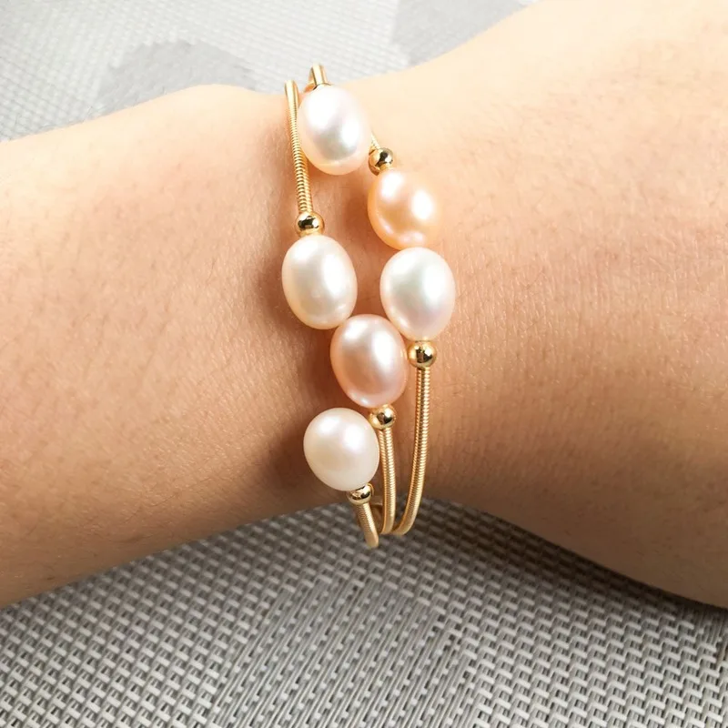 New freshwater 100% natural white pearl bracelet zinc alloy jewelry provides the best birthday gift for women size 7-8mm
New freshwater 100% natural white pearl bracelet zinc alloy jewelry provides the best birthday gift for women size 7-8mm
