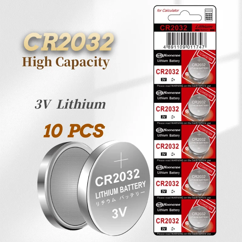 10PCS CR2032 3V Lithium Button Cell Battery for Watch Toys Computer Calculator Control Electronic Desk Calendar
10PCS CR2032 3V Lithium Button Cell Battery for Watch Toys Computer Calculator Control Electronic Desk Calendar