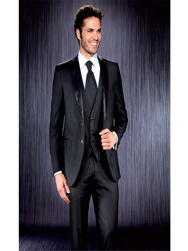 2021 New Arrival Spring Style Clothes Tailored Man Suit Black Notched Lapel Groom Tuxedos Groomsman Men Suit(jacket+Vest+pants)
2021 New Arrival Spring Style Clothes Tailored Man Suit Black Notched Lapel Groom Tuxedos Groomsman Men Suit(jacket+Vest+pants)