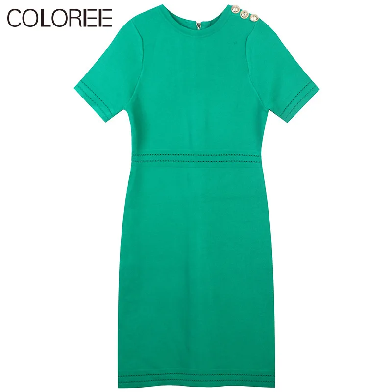 Женское трикотажное платье-свитер средней длины зеленое/белое/черное винтажное
