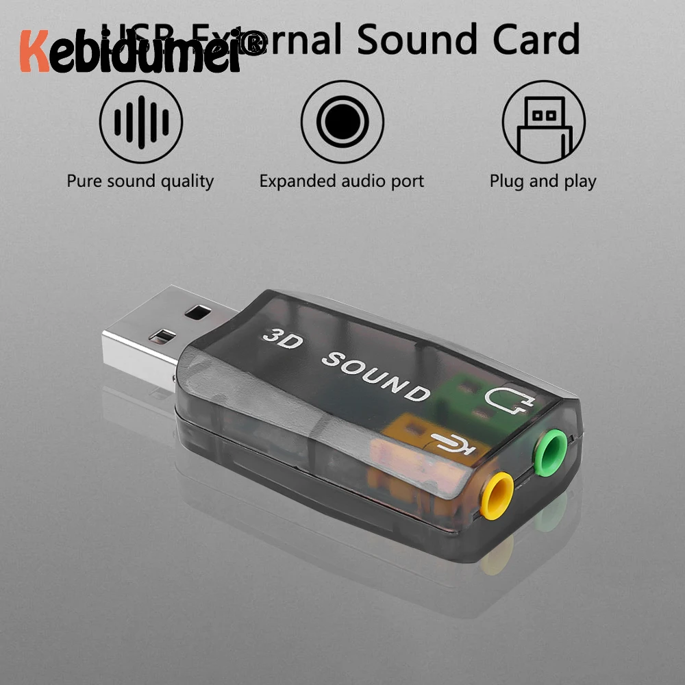1Pcs Mini USB to 3D Audio USB External Sound Card Adapter 5.1 Channel Sound Professional Microphone 3.5mm connector Hot Sales
1Pcs Mini USB to 3D Audio USB External Sound Card Adapter 5.1 Channel Sound Professional Microphone 3.5mm connector Hot Sales