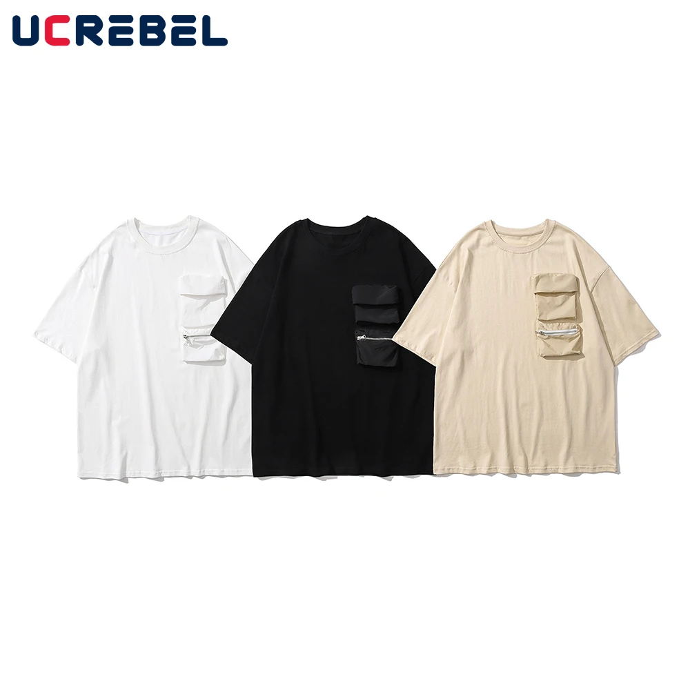 Solid Color Short Sleeve T-shirt Mens Summer Streetwear Crew Neck Half-Sleeve Casual Loose Pocket T-shirt Men
Solid Color Short Sleeve T-shirt Mens Summer Streetwear Crew Neck Half-Sleeve Casual Loose Pocket T-shirt Men