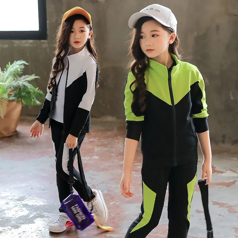School Uniform Autumn Girls' Contrast Sports Suit 2021 New Autumn Girls' Fashionable Leisure Two-piece Set 6 7 8 9 10 Years 
School Uniform Autumn Girls' Contrast Sports Suit 2021 New Autumn Girls' Fashionable Leisure Two-piece Set 6 7 8 9 10 Years