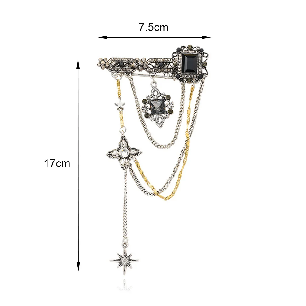 Star Tassel Pendant Brooch For Men Women Vintage Baroque Brooches Decoration Chest Chain Pins Trendy Accessories
Star Tassel Pendant Brooch For Men Women Vintage Baroque Brooches Decoration Chest Chain Pins Trendy Accessories