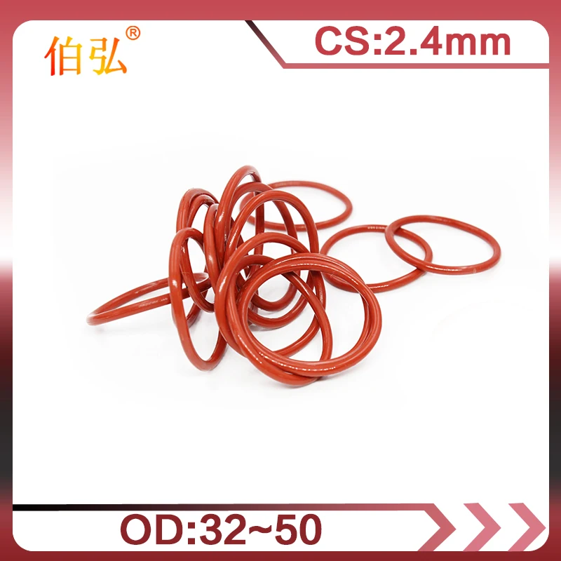 5PCS/lot Red Silicon O-Ring Silicone/VMQ 2.4mm Thickness OD32/33/34/35/36/40/42/44/45/48/50mm Rubber O Ring Seal Gasket Washer
5PCS/lot Red Silicon O-Ring Silicone/VMQ 2.4mm Thickness OD32/33/34/35/36/40/42/44/45/48/50mm Rubber O Ring Seal Gasket Washer