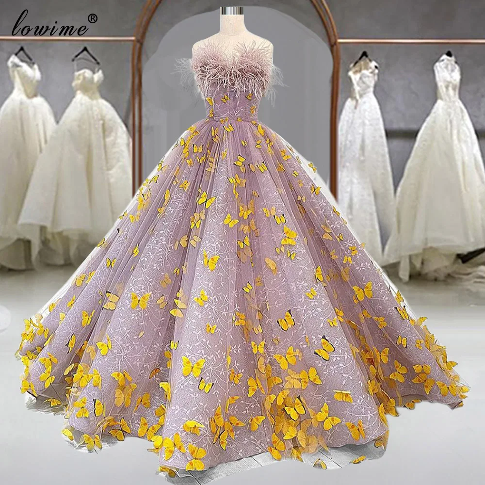 Fairy Celebrity Dresses With Yellow Butterflys Strapless Elegant Evening Dresses Women Birthday Party Dresses Vestidos Formales
Fairy Celebrity Dresses With Yellow Butterflys Strapless Elegant Evening Dresses Women Birthday Party Dresses Vestidos Formales