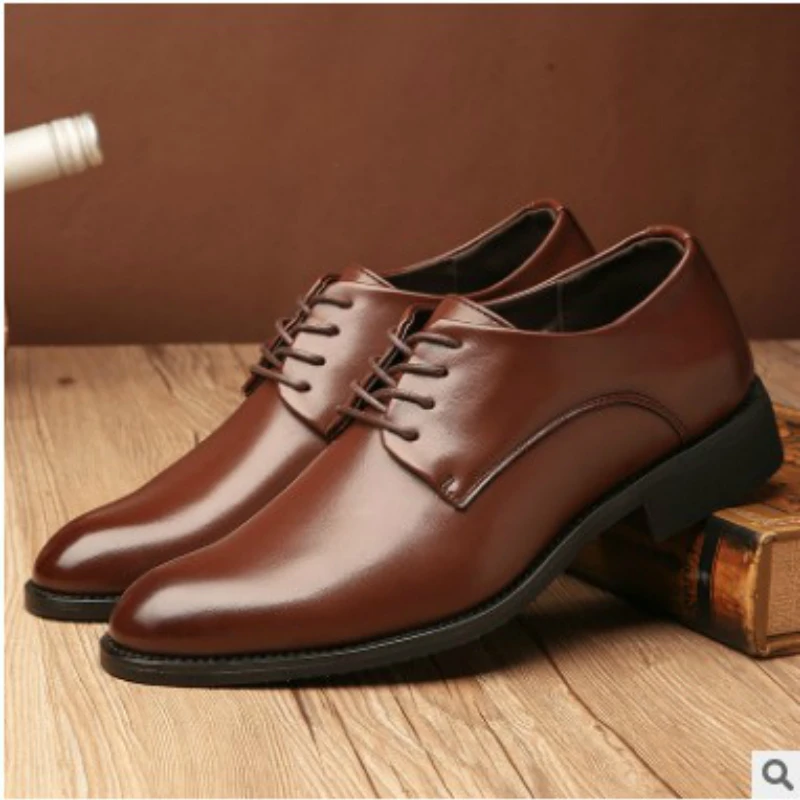 Fashion 2019 Spring Autumn Men Dress Shoes Business Male Leather Shoes Solid Color Men Work Shoes Slip-on Pointed Toe 
Fashion 2019 Spring Autumn Men Dress Shoes Business Male Leather Shoes Solid Color Men Work Shoes Slip-on Pointed Toe