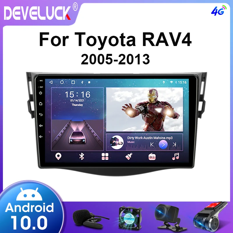 

Автомагнитола 2 Din, Android 10,0, мультимедийный видеоплеер для Toyota RAV4 Rav 4 2005-2013, GPS-навигация, Авторадио 4G CarPlay