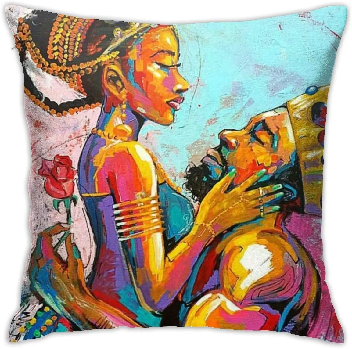 Gievszhe African American Lover Couple King and Queen Throw Pillow Covers Home Decor Zipper Cushion Pillow Case Square
Gievszhe African American Lover Couple King and Queen Throw Pillow Covers Home Decor Zipper Cushion Pillow Case Square