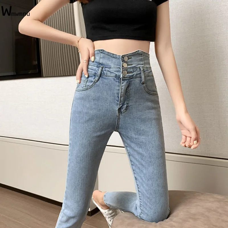Уличная одежда, повседневные брюки в Корейском стиле, женские эластичные облегающие джинсы с высокой талией, Женские однотонные джинсовые ... 
Уличная одежда, повседневные брюки в Корейском стиле, женские эластичные облегающие джинсы с высокой талией, Женские однотонные джинсовые ...