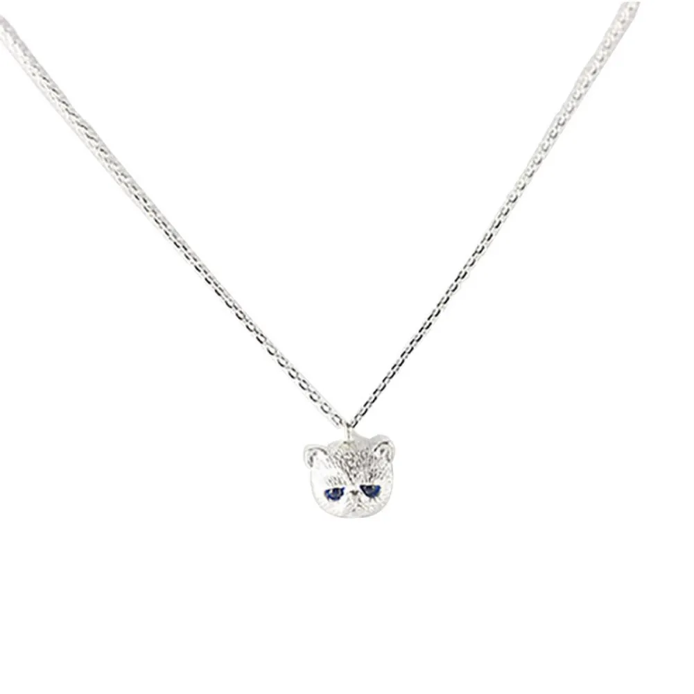 SILVERHOO Sterling Silver 925 Jewelry Cute Cat Animal Pendant Necklace For Women Girls Simple Blue Zircon Choker Necklaces
SILVERHOO Sterling Silver 925 Jewelry Cute Cat Animal Pendant Necklace For Women Girls Simple Blue Zircon Choker Necklaces