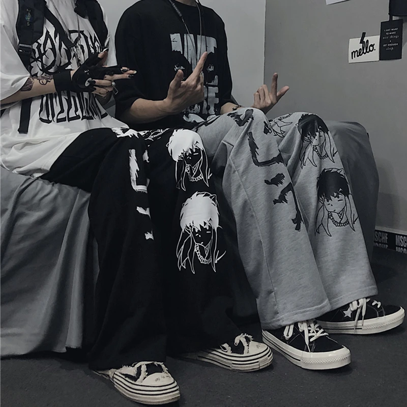 Harajuku Anime Characters Fashion Japanese Pattern Hip Hop Wide Leg Pants Women Men Casual Streetwear Elastic Waist Jogger Pants
Harajuku Anime Characters Fashion Japanese Pattern Hip Hop Wide Leg Pants Women Men Casual Streetwear Elastic Waist Jogger Pants