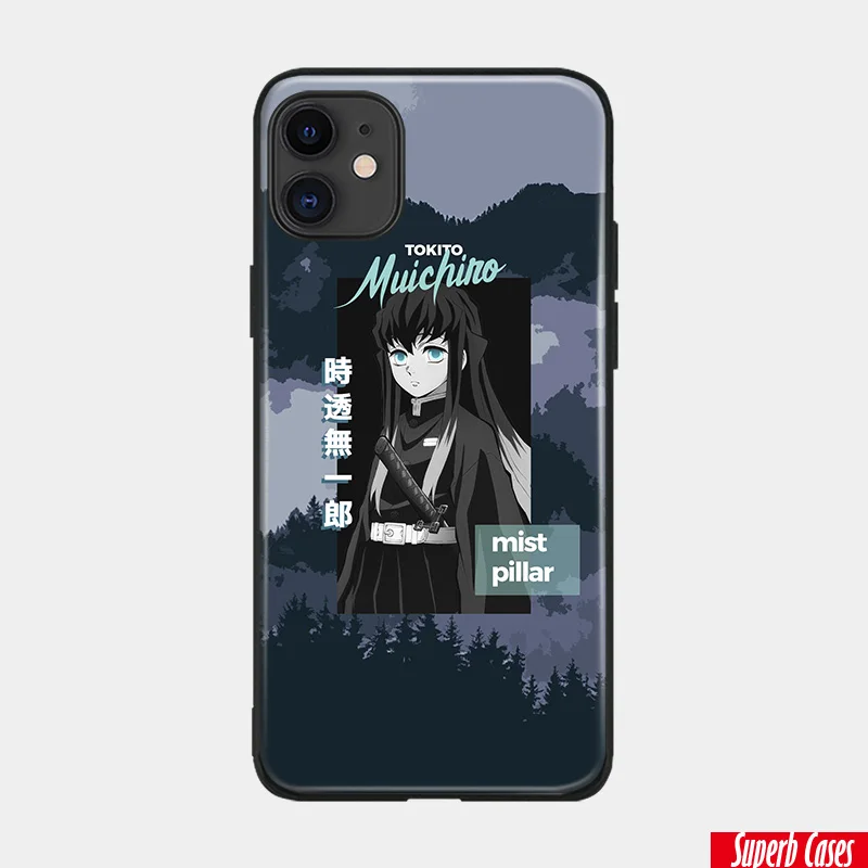 Muichiro Tokito Kimetsu no Yaiba аниме Мягкий силиконовый чехол для телефона iPhone 6 6S 7 8 Plus X XR XS 11