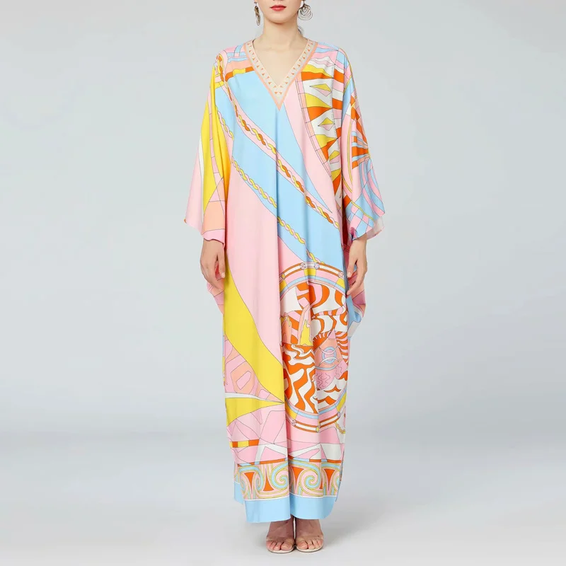 Maxi Spring Autumn Designer Fashion High Quality New Women'S Party Casual Vintage Elegant V-Neck Print Loose Floor-Length Dress
Maxi Spring Autumn Designer Fashion High Quality New Women'S Party Casual Vintage Elegant V-Neck Print Loose Floor-Length Dress