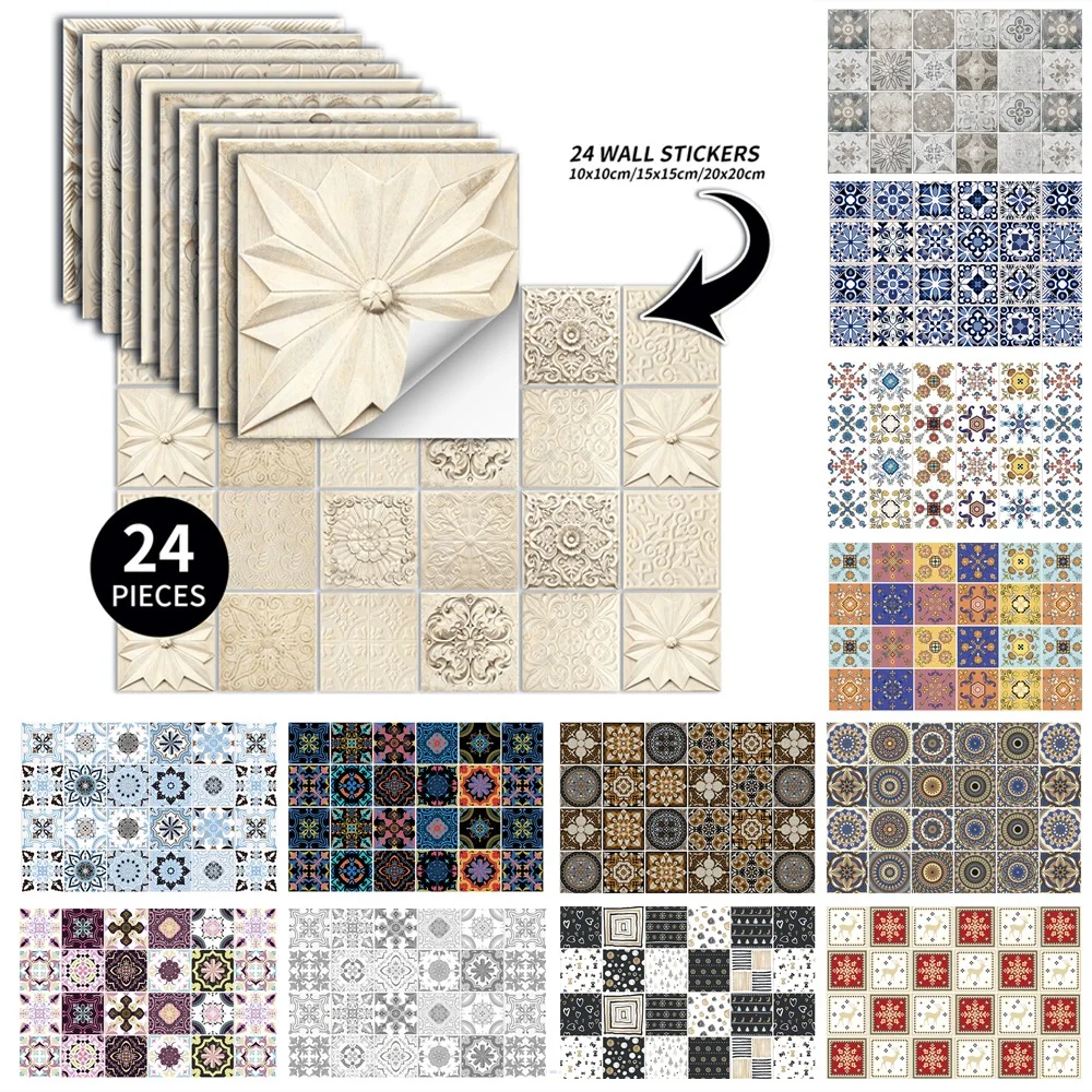 Waterproof Self-adhesive Wallpaper Decal Vintage Light Flower Wall Tile Stickers Kitchen Bathroom Home Tiles Decoration Sticker
Waterproof Self-adhesive Wallpaper Decal Vintage Light Flower Wall Tile Stickers Kitchen Bathroom Home Tiles Decoration Sticker