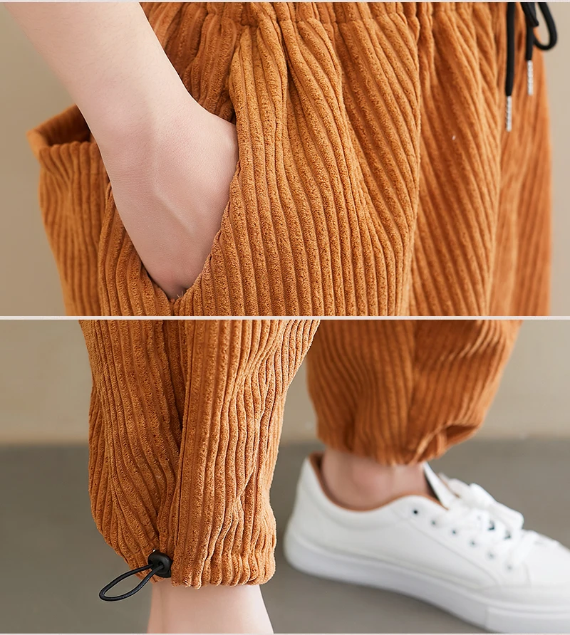 Corduroy Harlem Pants Striped Ladies Trousers Designs Artistic Pleated Korean Pants Casual Women's Trousers Pantalones Mujer
Corduroy Harlem Pants Striped Ladies Trousers Designs Artistic Pleated Korean Pants Casual Women's Trousers Pantalones Mujer