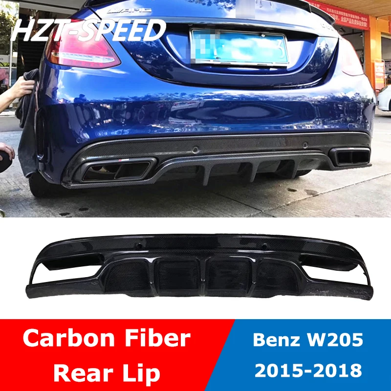 W205 FD Style Carbon Fiber Rear Bumper Shovel Lip Diffuser Spoiler For BENZ C Class C200 C63 C300 C180 Coupe And Sedan 2015-2018 
W205 FD Style Carbon Fiber Rear Bumper Shovel Lip Diffuser Spoiler For BENZ C Class C200 C63 C300 C180 Coupe And Sedan 2015-2018