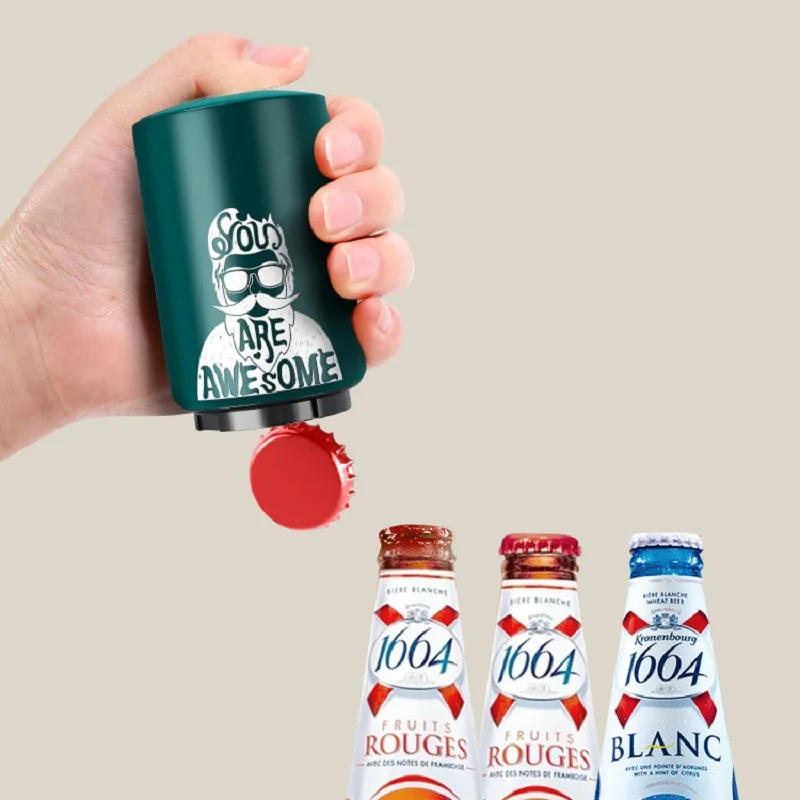 Automatic Stainless Steel Push-Type Beer Bottle Opener Bar Accessories Convenient Lid Opener Creative Corkscrew Kitchen Tools 
Automatic Stainless Steel Push-Type Beer Bottle Opener Bar Accessories Convenient Lid Opener Creative Corkscrew Kitchen Tools