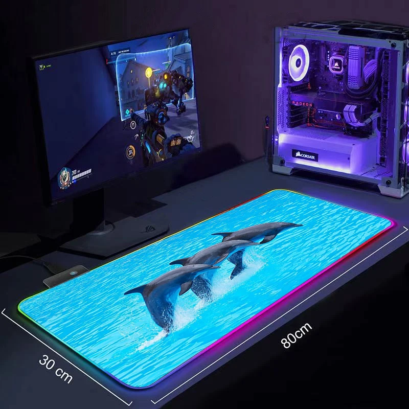 Dolphin Cool Mouse Pad Large Anime Mousepad RGB Computer Mouse Pad Gamer Mause Pad LED Backlit Mat Keyboard Desk Mat
Dolphin Cool Mouse Pad Large Anime Mousepad RGB Computer Mouse Pad Gamer Mause Pad LED Backlit Mat Keyboard Desk Mat