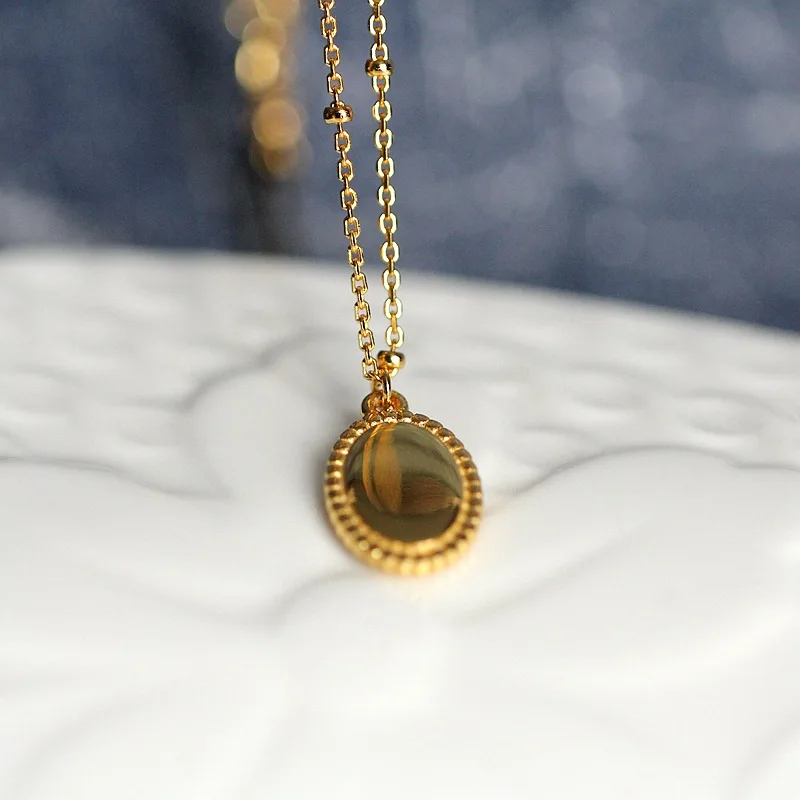 Vintage Luxury Mirror Pendant Necklace Real Gold Geometric Necklaces Elegant Chain Trendy Jewelry for Women Girl Friend Giftear
Vintage Luxury Mirror Pendant Necklace Real Gold Geometric Necklaces Elegant Chain Trendy Jewelry for Women Girl Friend Giftear