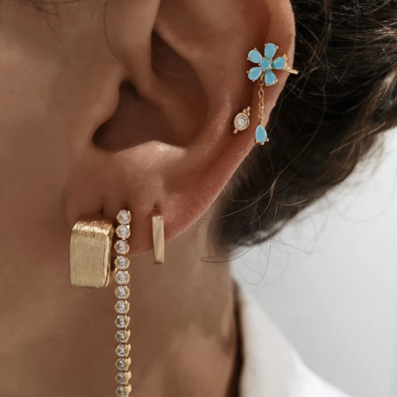 CANNER 925 Sterling Silver Korean Jewelry Bling Turquoise Piercing Stud Earring For Women Girl Minimalist Bohemia Aretes Earring
CANNER 925 Sterling Silver Korean Jewelry Bling Turquoise Piercing Stud Earring For Women Girl Minimalist Bohemia Aretes Earring