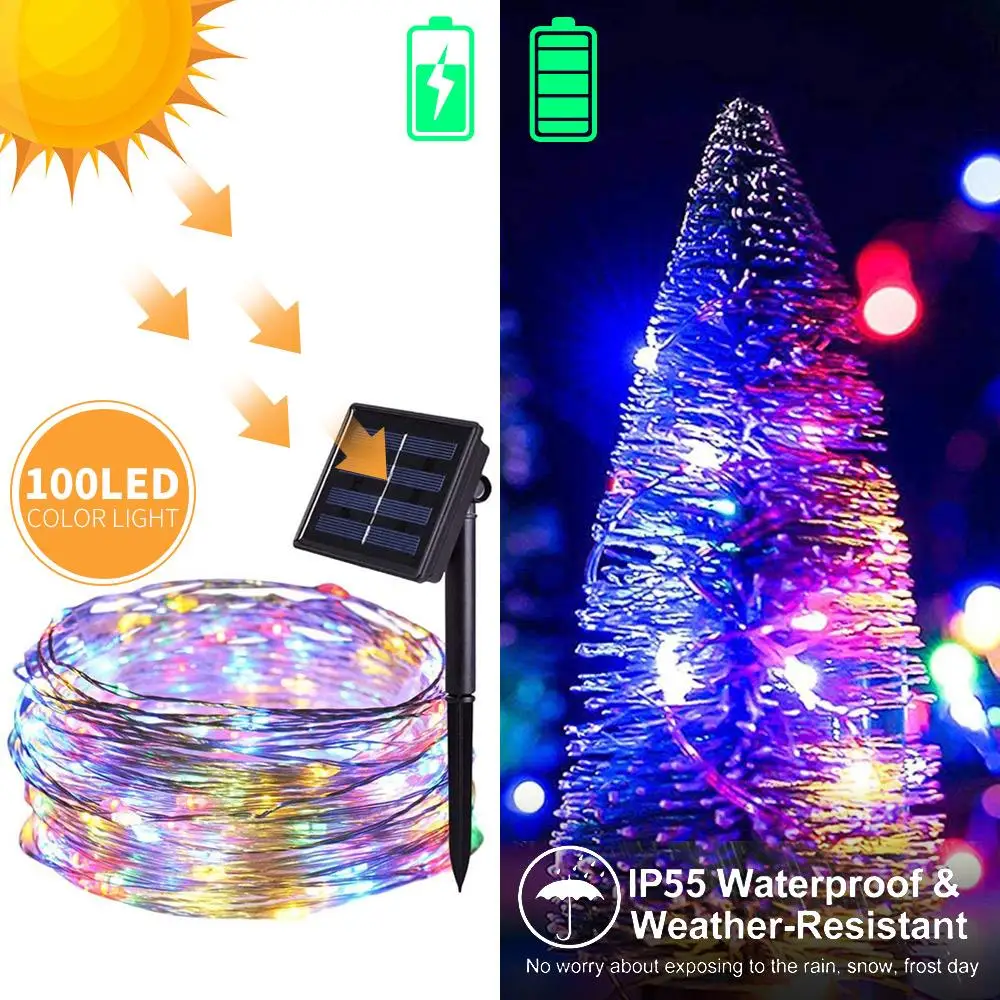 8Modes Waterproof Solar Light LED Light Light Super Bright Energy Saving Copper Wire Rechargeable Christmas Lamp Power Party
8Modes Waterproof Solar Light LED Light Light Super Bright Energy Saving Copper Wire Rechargeable Christmas Lamp Power Party